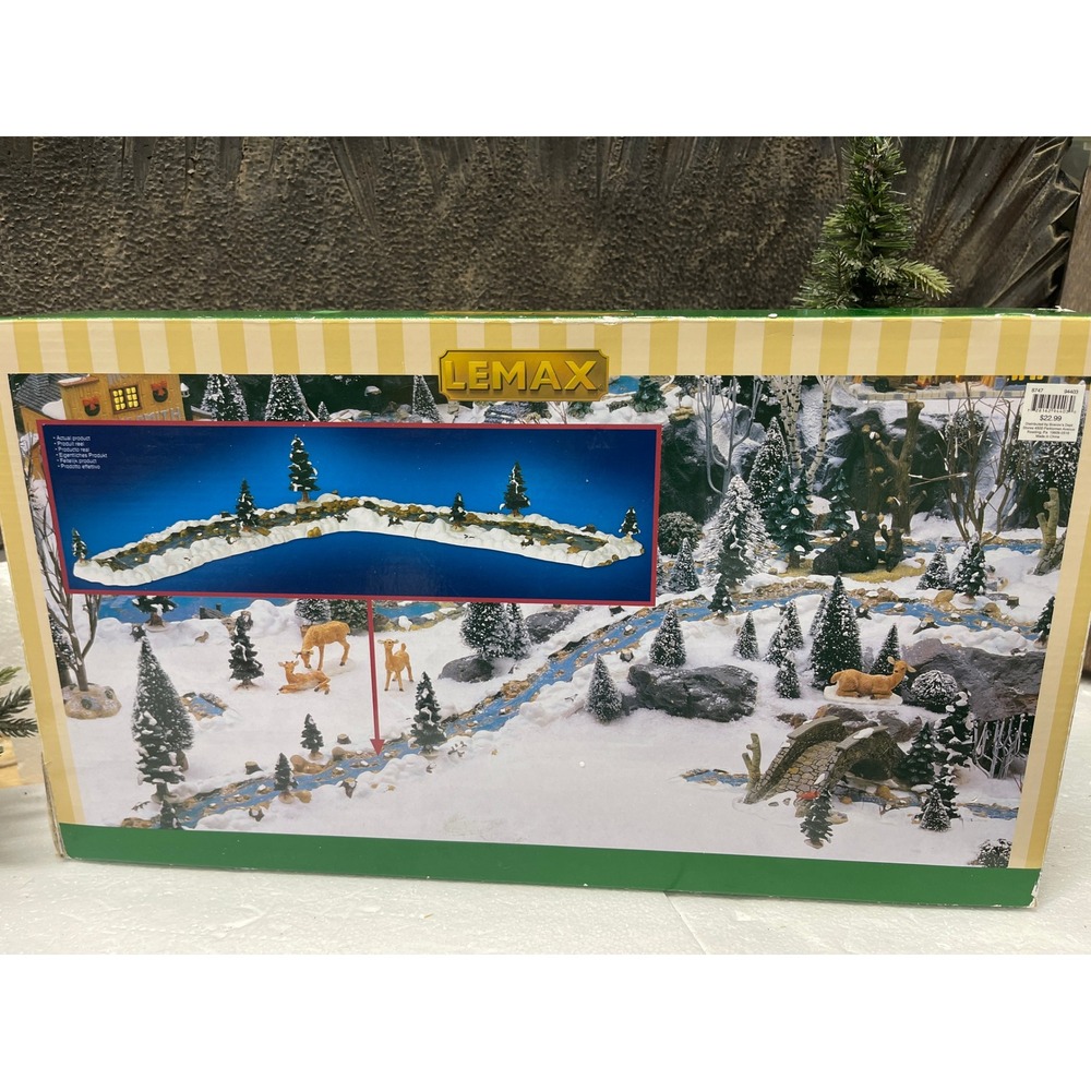 Lemax MILL STREAM Village Landscape Accessory Set 94403 with Trees